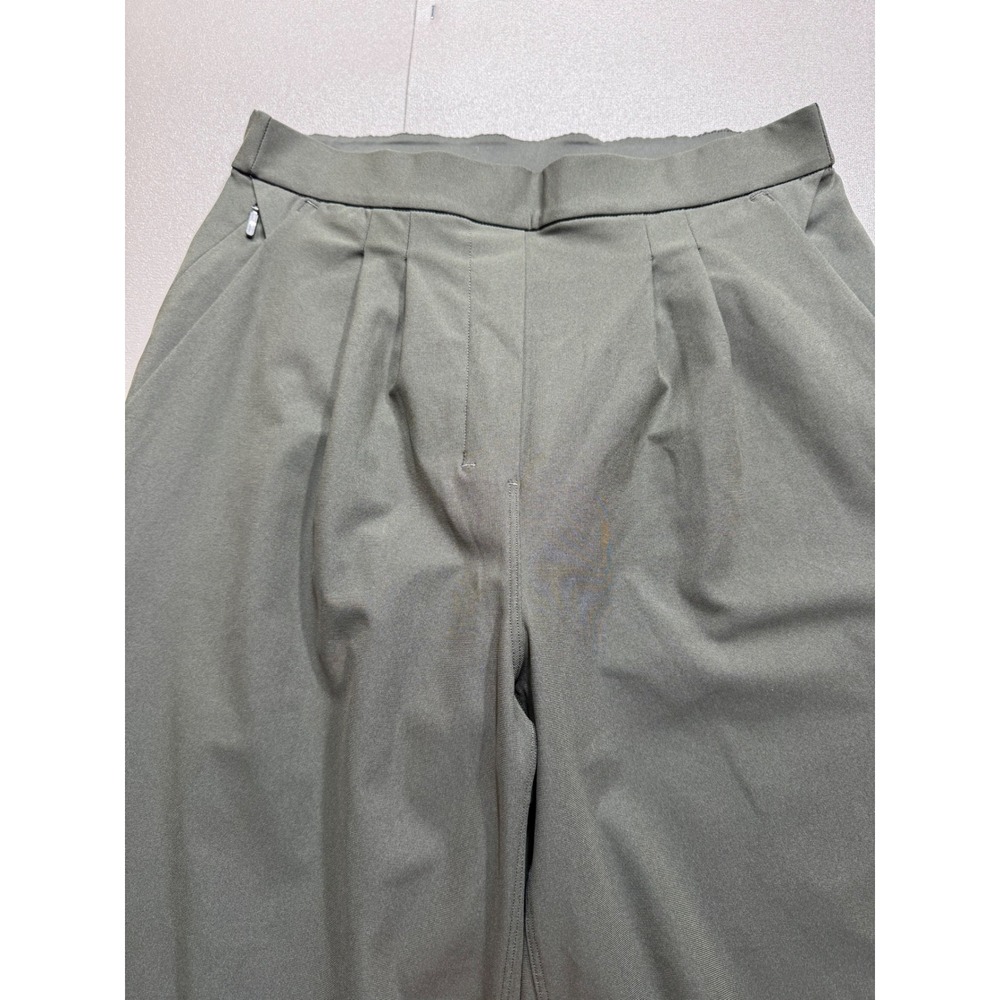 Lululemon Women Pleated High Rise Trouser Pants Olive Green Size 6 - Picture 4 of 9
